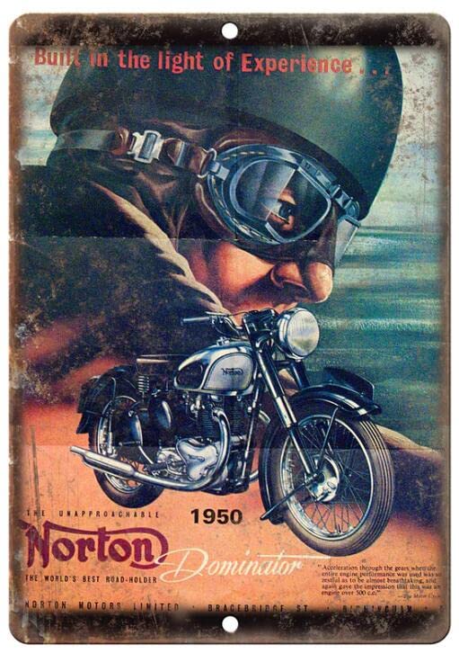 Norton　バイク　金属看板 Amazon.co.jp: Norton☆ノートン・ラウンドロゴ☆バイク系レトロ